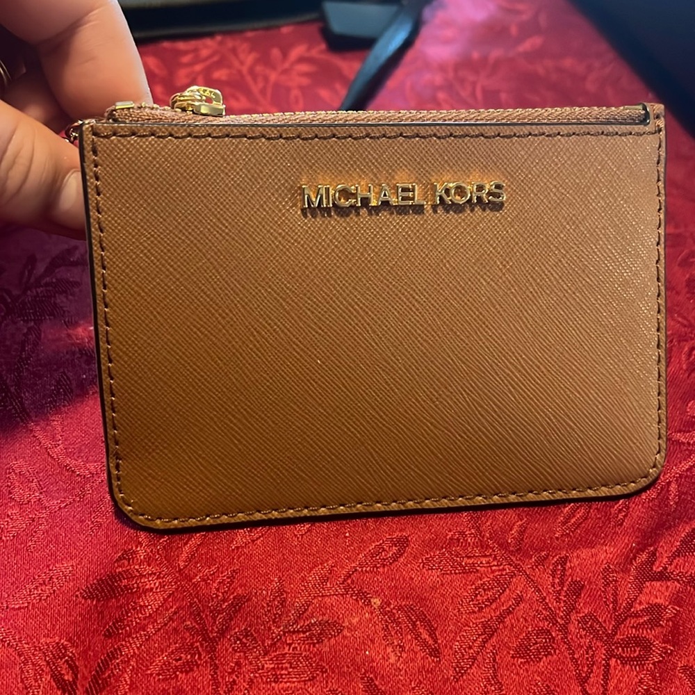 Brown Michael Kors small ID holder/wallet